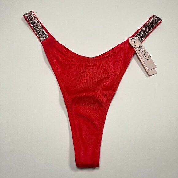 Victoria Secret 32D S Bombshell Push Up Bikini Top THONG Set LOGO Shine Strap - Picture 7 of 11